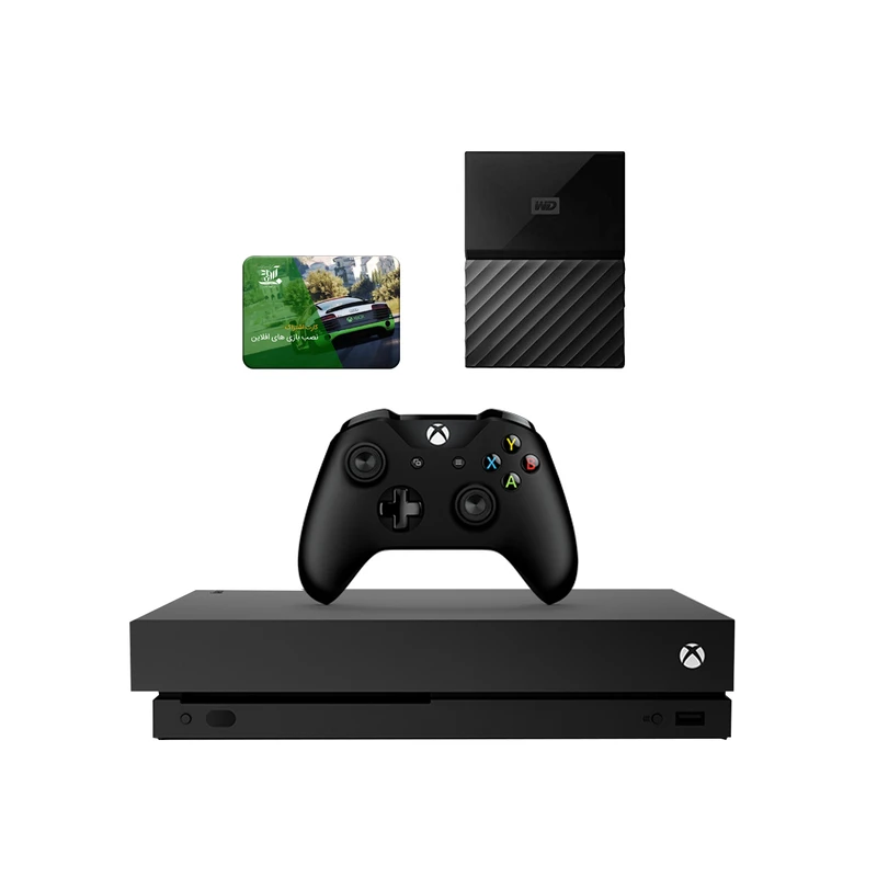 مجموعه کنسول بازی مایکروسافت مدل Xbox One X ظرفیت ۱ ترابایت به همراه ۱۰۰ عدد بازی