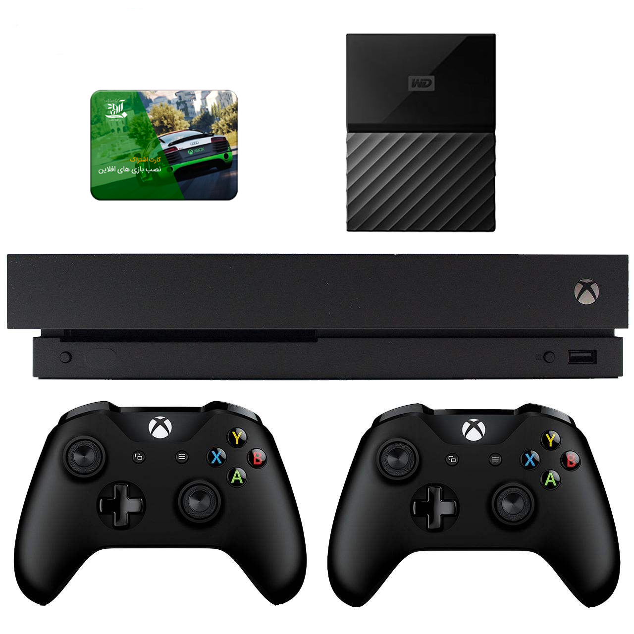 مجموعه کنسول بازی مایکروسافت مدل Xbox One X ظرفیت ۱ ترابایت به همراه ۱۰۰ عدد بازی