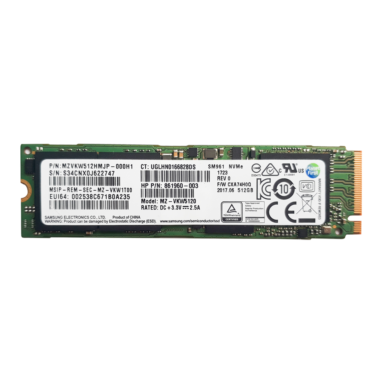 اس اس دی اینترنال سامسونگ مدل NVME ظرفیت 512 گیگابایت