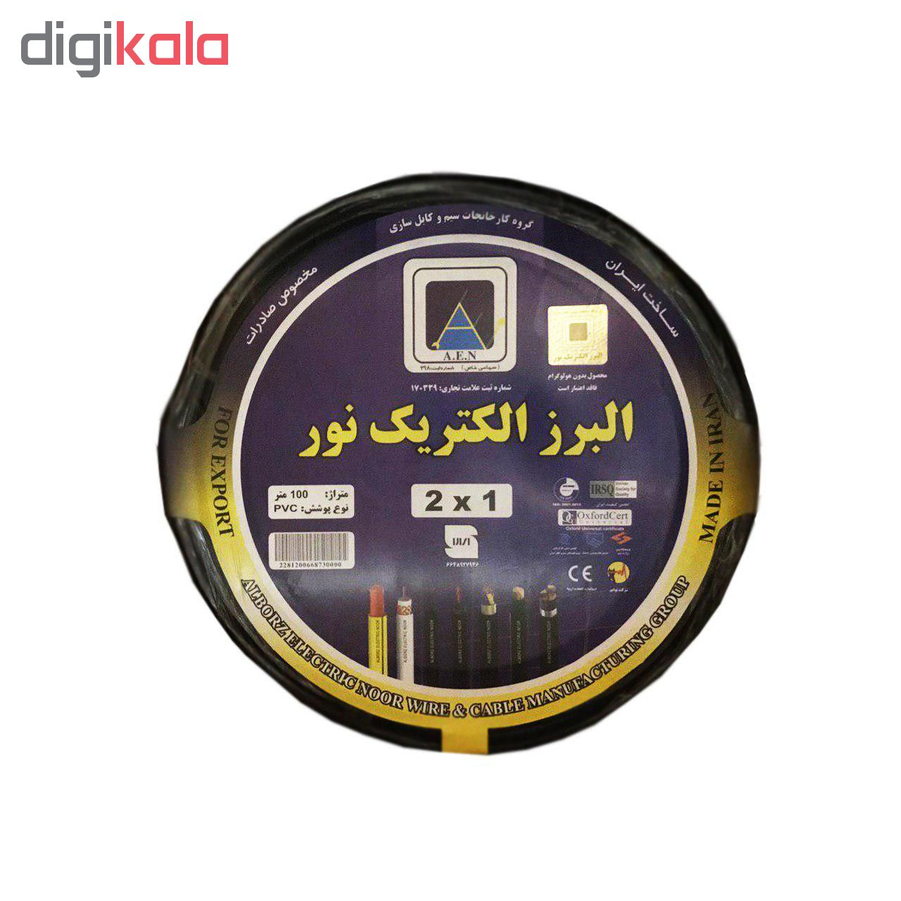 کابل برق 2 در 1 البرز الکتریک نور مدل 21