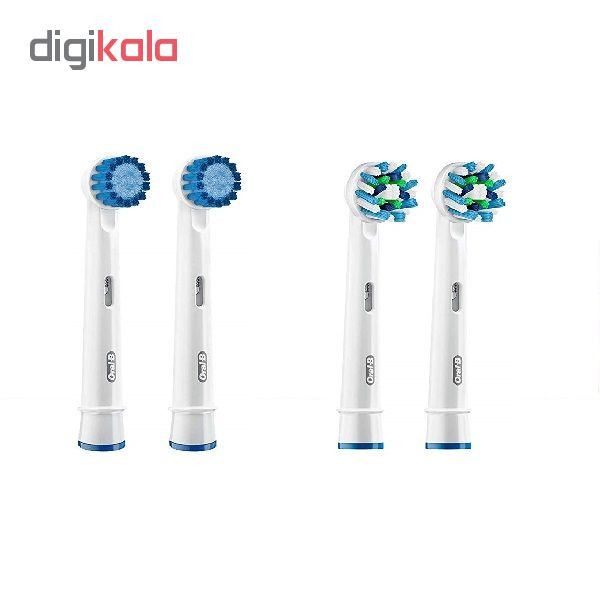 سری یدک مسواک برقی اورال-بی مدل cross action بسته 2 عددی به همراه سری یدک مسواک برقی مدل sensitive بسته 2 عددی