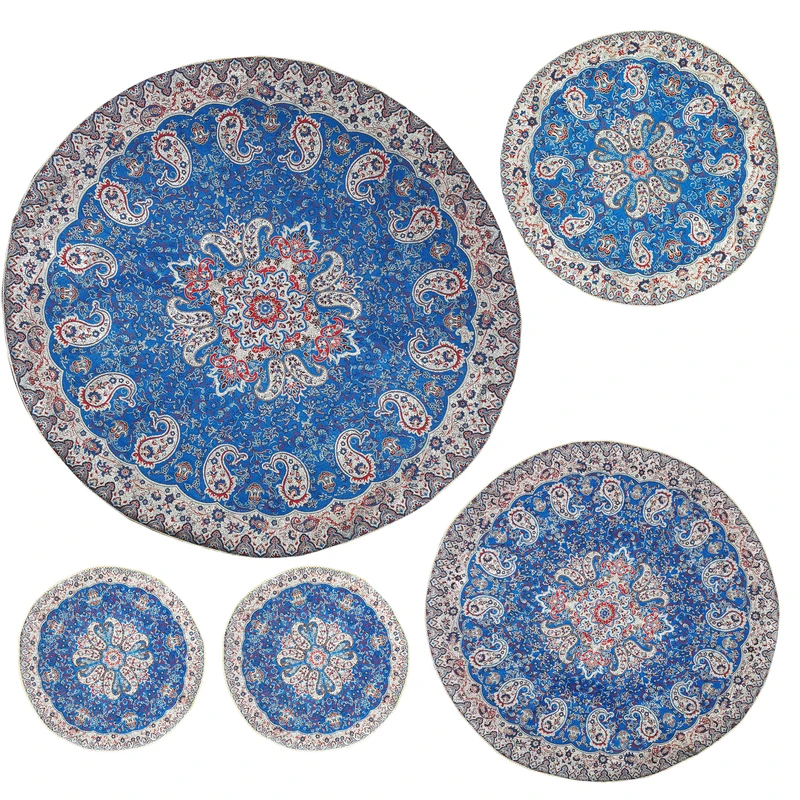 ست 5 تکه رومیزی ترمه مدل نسترن کد LGVRD5-5GRD