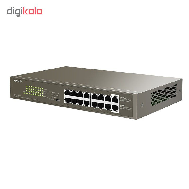 سوییچ 16 پورت POE تندا مدل TEG1116P-16-150W 1