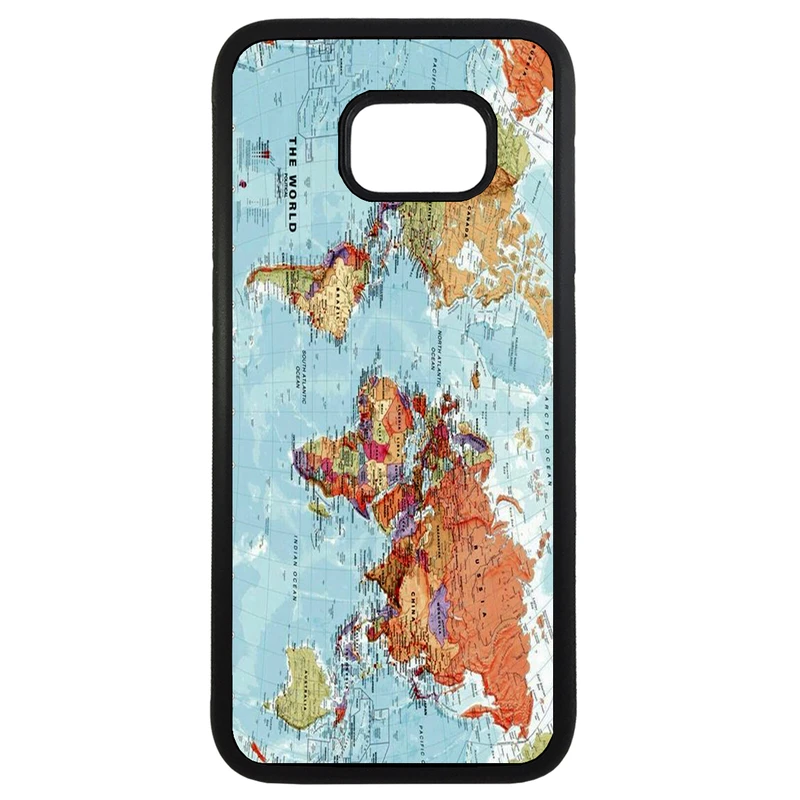 کاور طرح نقشه جهان کد 43172 مناسب برای گوشی موبایل سامسونگ galaxy s7 edge