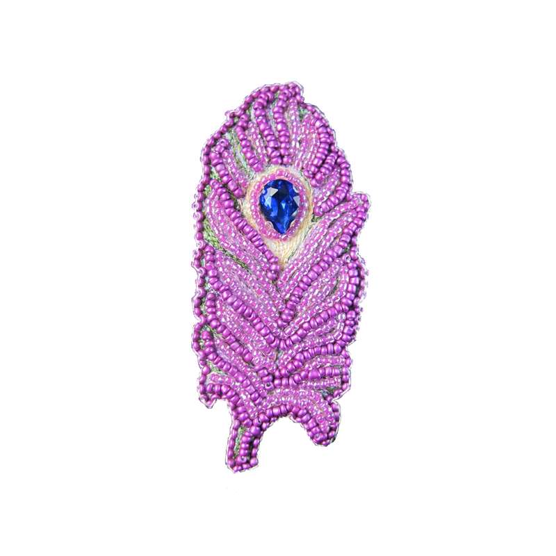 سنجاق سینه طرح پر طاووس کد SW05