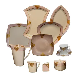 سرویس غذاخوری 105 پارچه چینی پردیس کاشان سری پاریس طرح 210F