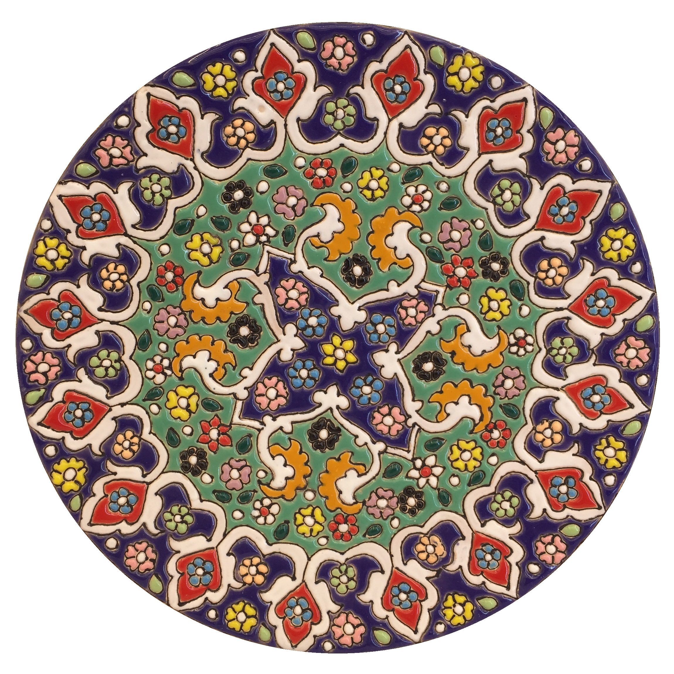  بشقاب میناکاری سفالی زمانیان کد ZMN15041