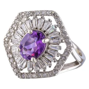 انگشتر نقره زنانه طهران گوهر مدل TG53V