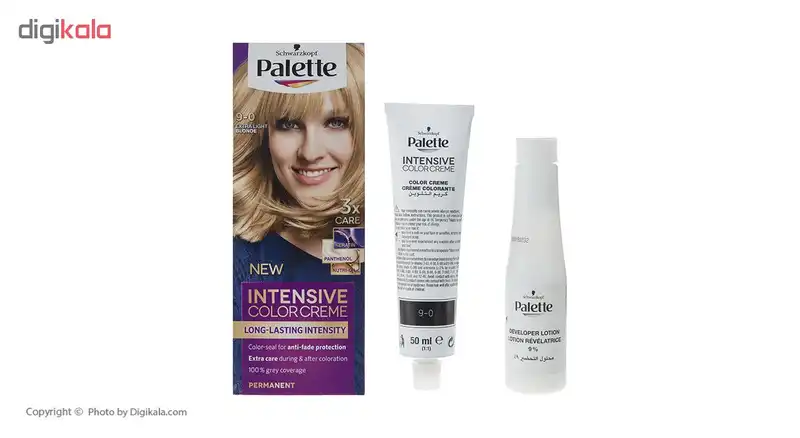 کیت رنگ مو پلت سری Intensive Colour Cream مدل Extra Light Blond شماره 0-9