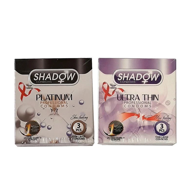 کاندوم شادو مدل ultra tin بسته 3 عددی به همراه کاندوم شادو مدل مدل platinum بسته 3 عددی