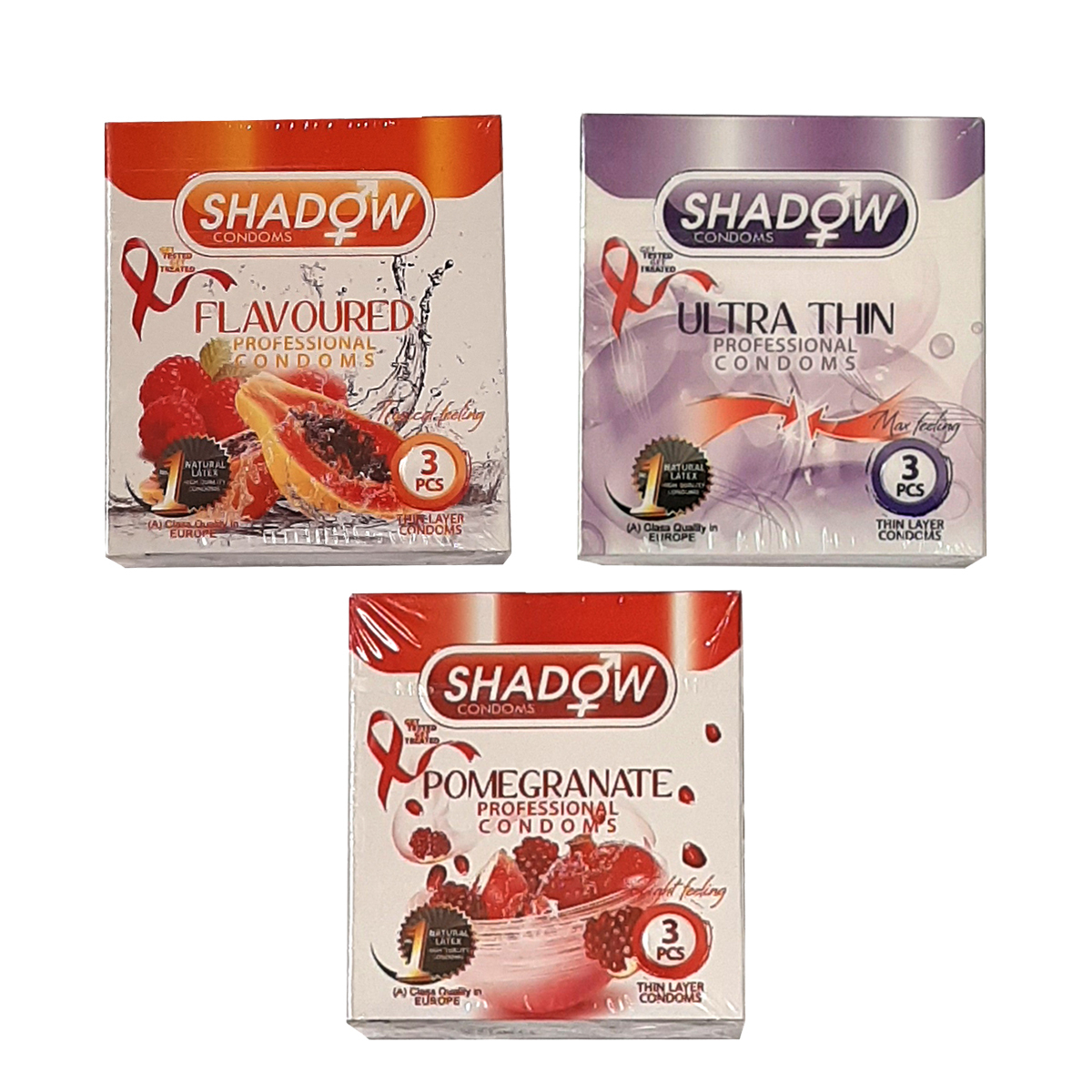 کاندوم شادو کد 2021 مجموعه 3 عددی