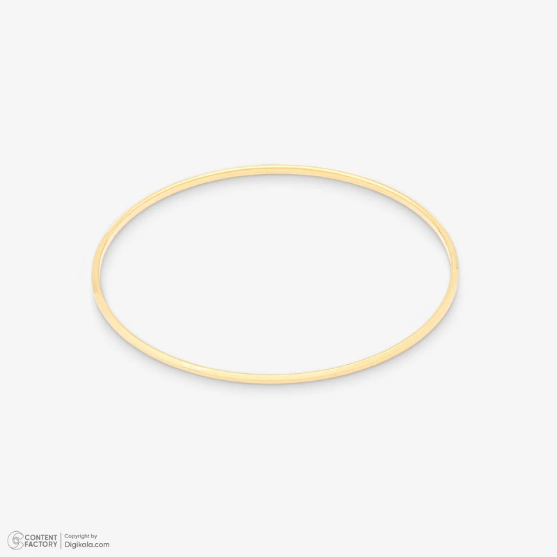 عکس شماره 5 : النگو طلا کم اجرت 18 عیار زنانه ناریا مدل آینه ای نازک سایز 2