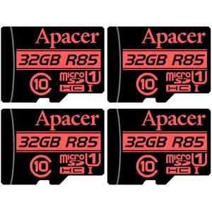 کارت حافظه microSDHC اپیسر مدل AP32G کلاس 10 استاندارد  UHS-I U1 سرعت 85MBps ظرفیت 32 گیگابایت بسته 4 عددی
