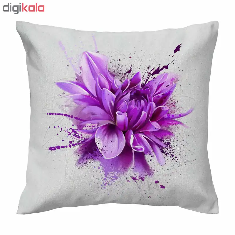 کاور کوسن طرح تک گل بنفش کد 891
