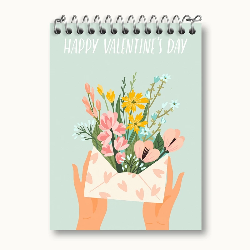 دفتر یادداشت 50 برگ خندالو مدل نامه گل گلی کد 8378