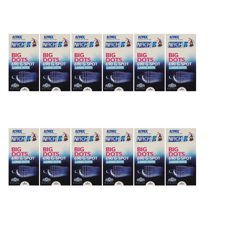 کاندوم ناچ کدکس مدل BIG DOTS مجموعه 12 عددی کاندوم ناچ کدکس مدل BIG DOTS مجموعه 12 عددی