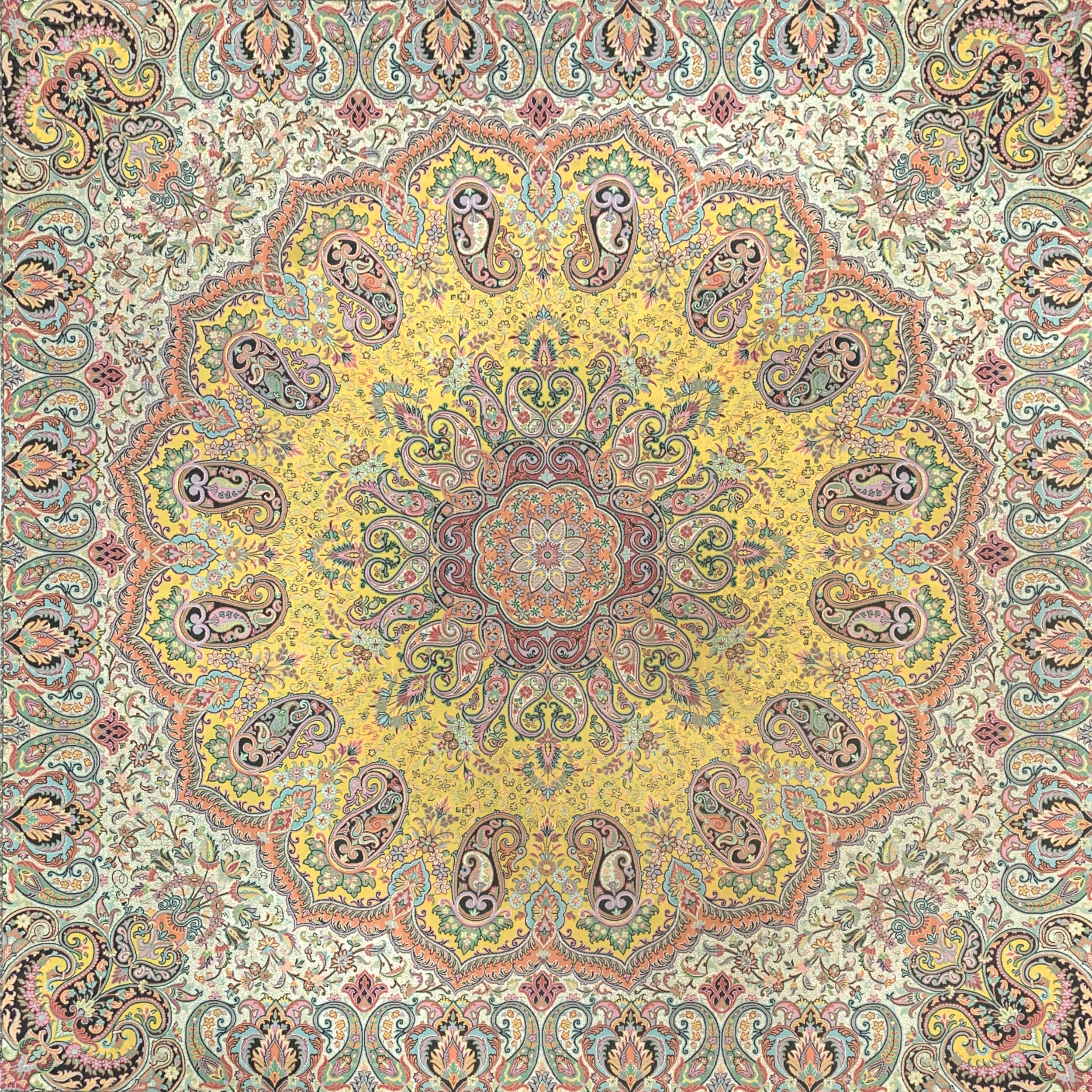 رومیزی ترمه ابریشم کد 7637