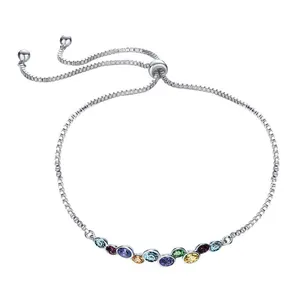 دستبند نقره زنانه مدل GB0550 با سنگ سواروسکی