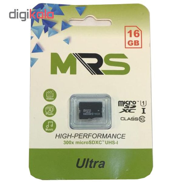 کارت حافظه‌ microSDHC ام آر اس مدل IP25 کلاس 10 استاندارد UHS-I U1 سرعت 80MBps ظرفیت 16 گیگابایت