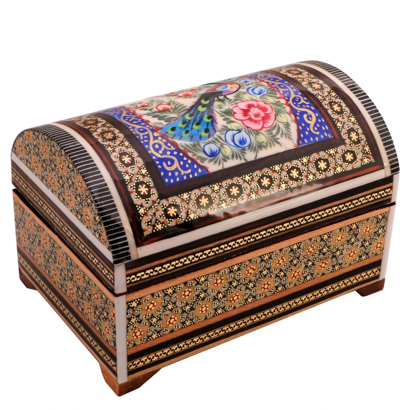جعبه جواهرات خاتم کاری کد 1058