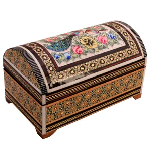 جعبه جواهرات خاتم کاری کد 1055