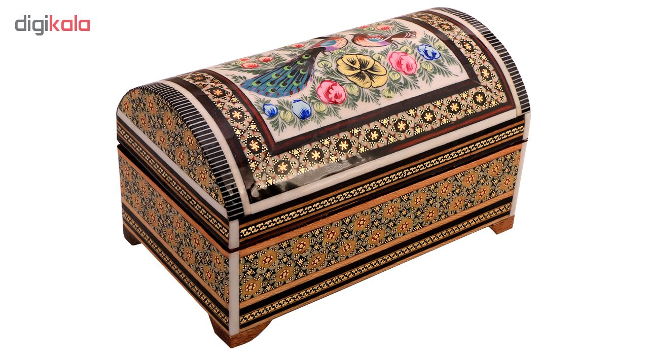 جعبه جواهرات خاتم کاری کد 1055