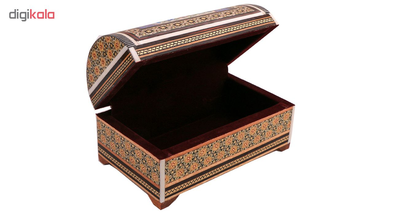 جعبه جواهرات خاتم کاری کد 1055