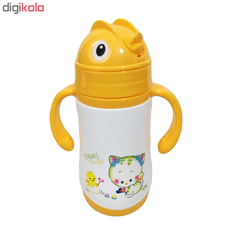 قمقمه کودک طرح گربه کد CH01 گنجایش 0.25 لیتر