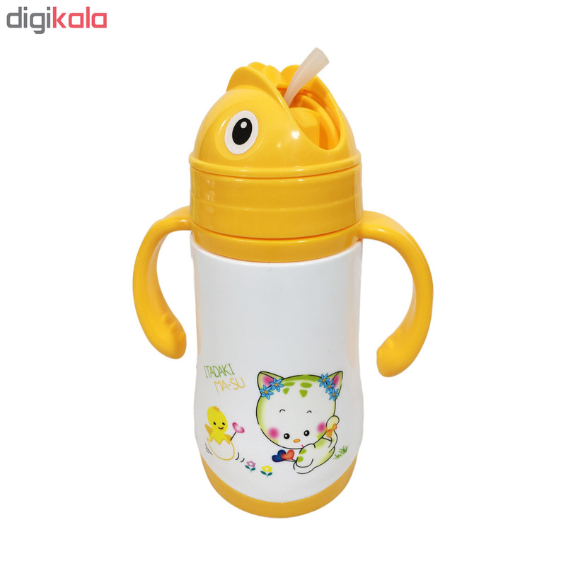 قمقمه کودک طرح گربه کد CH01 گنجایش 0.25 لیتر