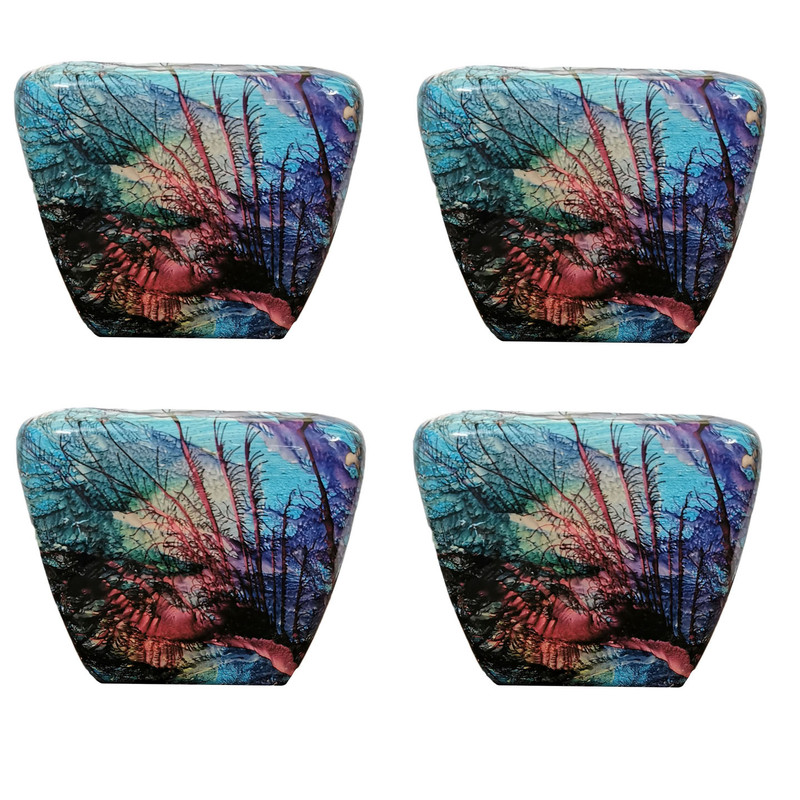 گلدان مدل selin طرح ابر و باد بسته 4 عددی