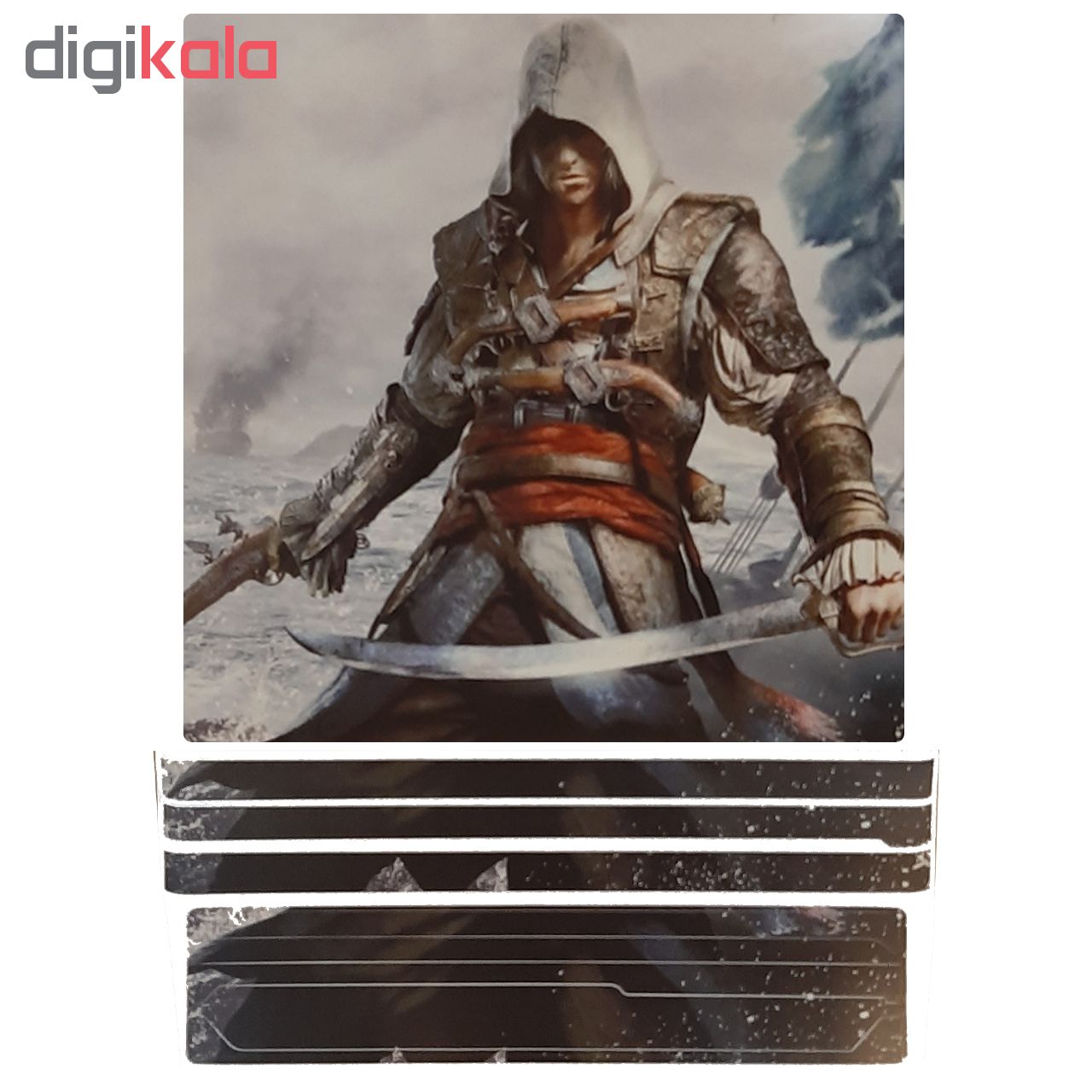 برچسب پلی استیشن 4 اسلیم طرح assassin black flag