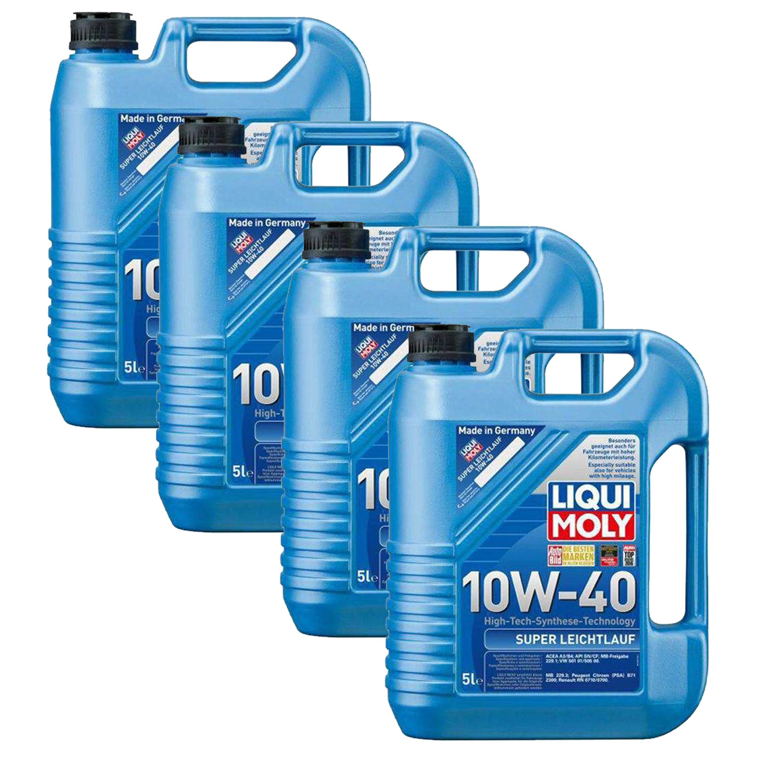 روغن موتور خودرو لیکومولی مدل Super Leichtlauf 10W-40 حجم 5000 میلی لیتر بسته 4 عددی