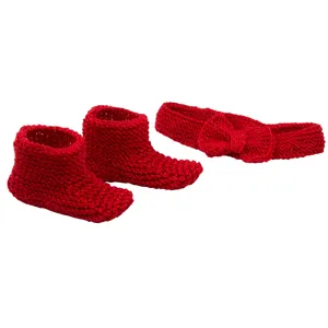 پاپوش و هدبند نوزاد کد 04