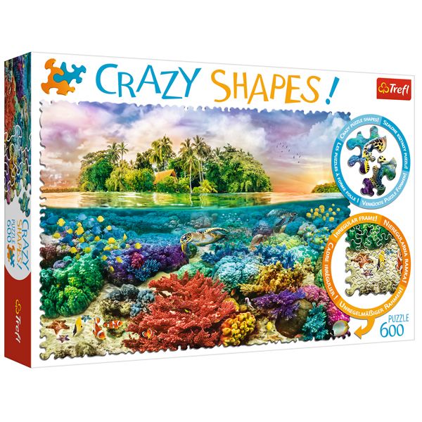 پازل 600 تکه ترفل مدل Crazy Shapes Tropical Island پازل 600 تکه ترفل مدل Crazy Shapes Tropical Island