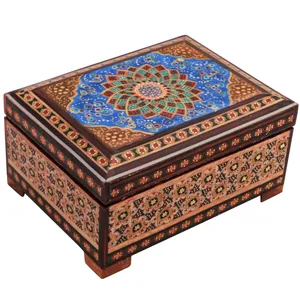 جعبه جواهرات خاتم کاری کد 1048