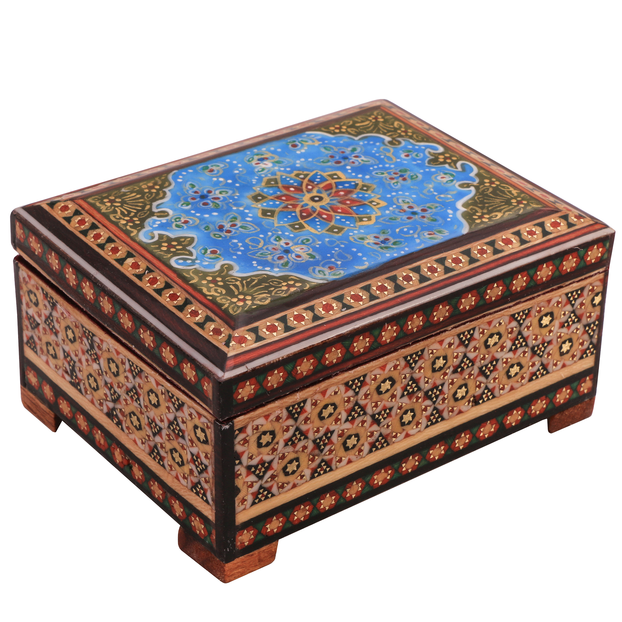 جعبه جواهرات خاتم کاری کد 1051