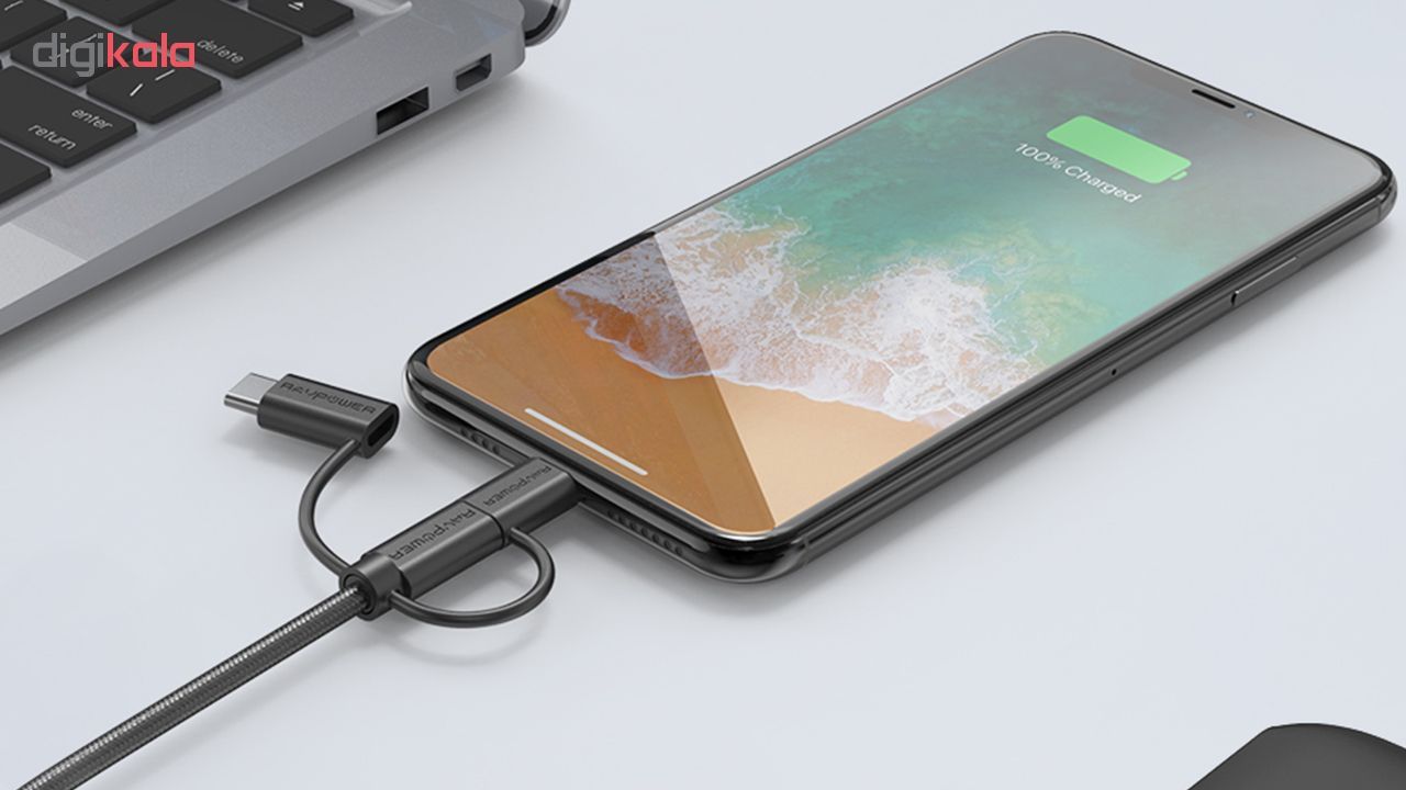 کابل تبدیل USB به لایتنینگ/ USB-C/ microUSB راو پاور مدل RP-CB021 طول 0.9 متر main 1 5