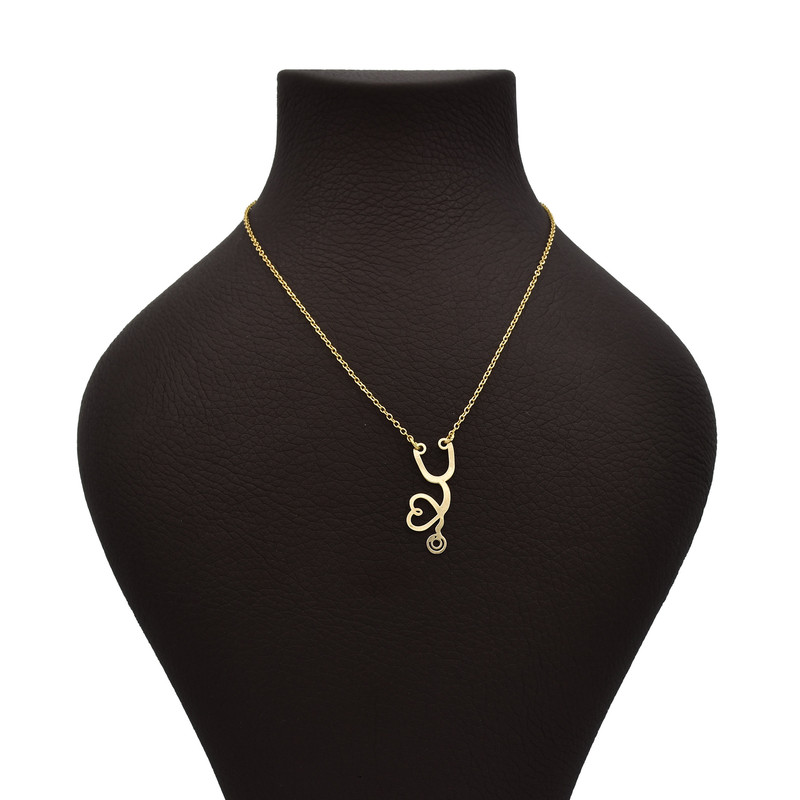 گردنبند طلا 18 عیار زنانه طرح قلب کد 563M281