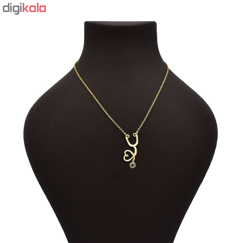 گردنبند طلا 18 عیار زنانه طرح قلب کد 563M281