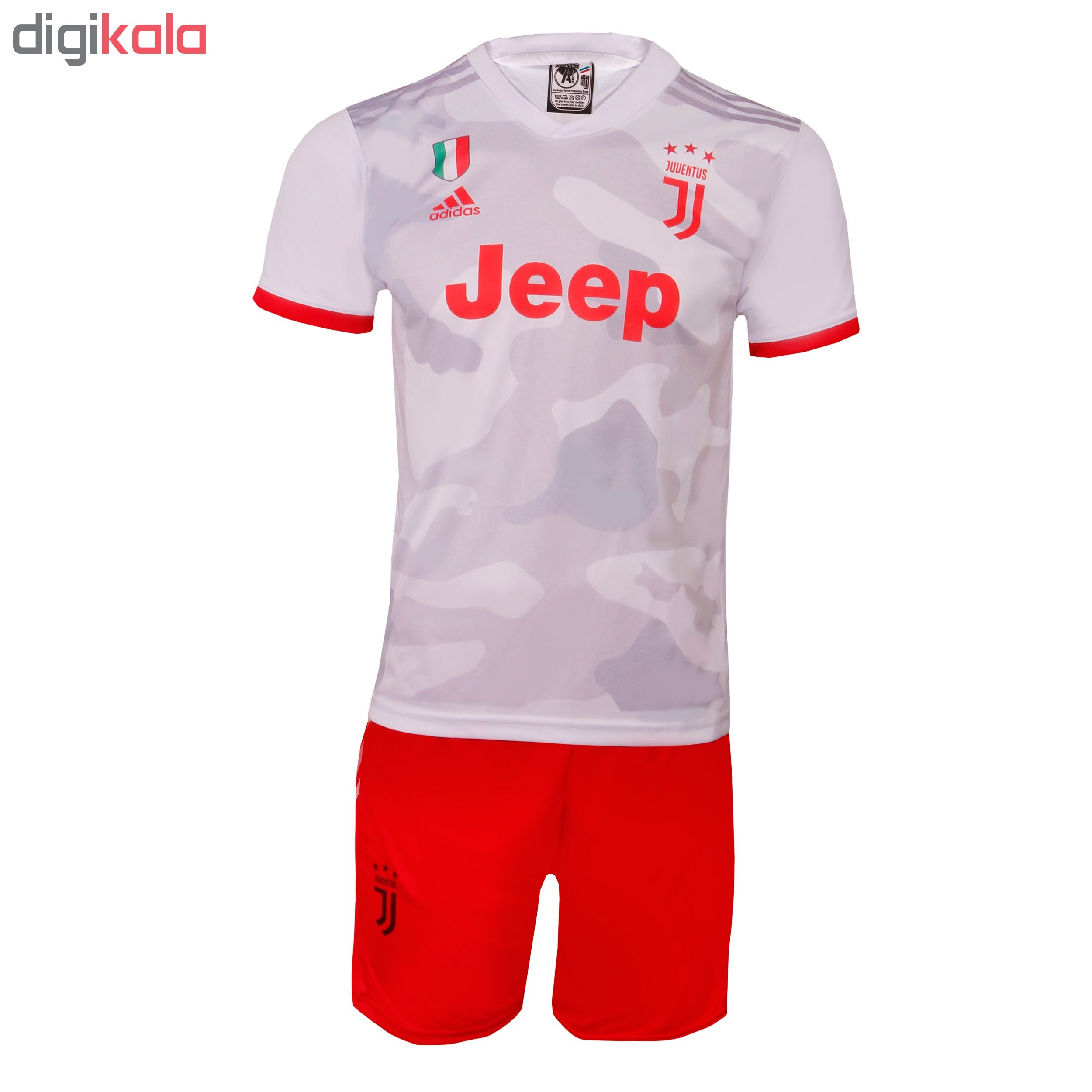 ست پیراهن و شورت ورزشی مردانه طرح یوونتوس کد IR