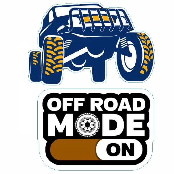 برچسب بدنه خودرو طرح ماشین و افرود مد کد 37 مجموعه 2 عددی