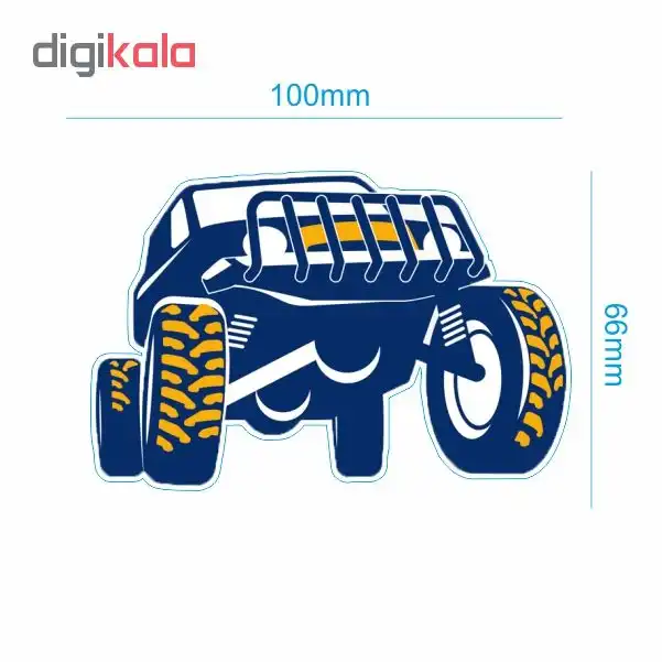 برچسب بدنه خودرو طرح ماشین و افرود مد کد 37 مجموعه 2 عددی