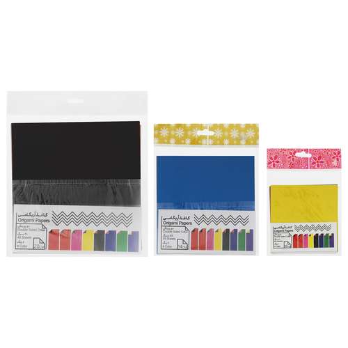 کاغذ اوریگامی کد 125 مجموعه ۳ عددی