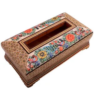 جعبه دستمال کاغذی خاتم کاری کد 1043