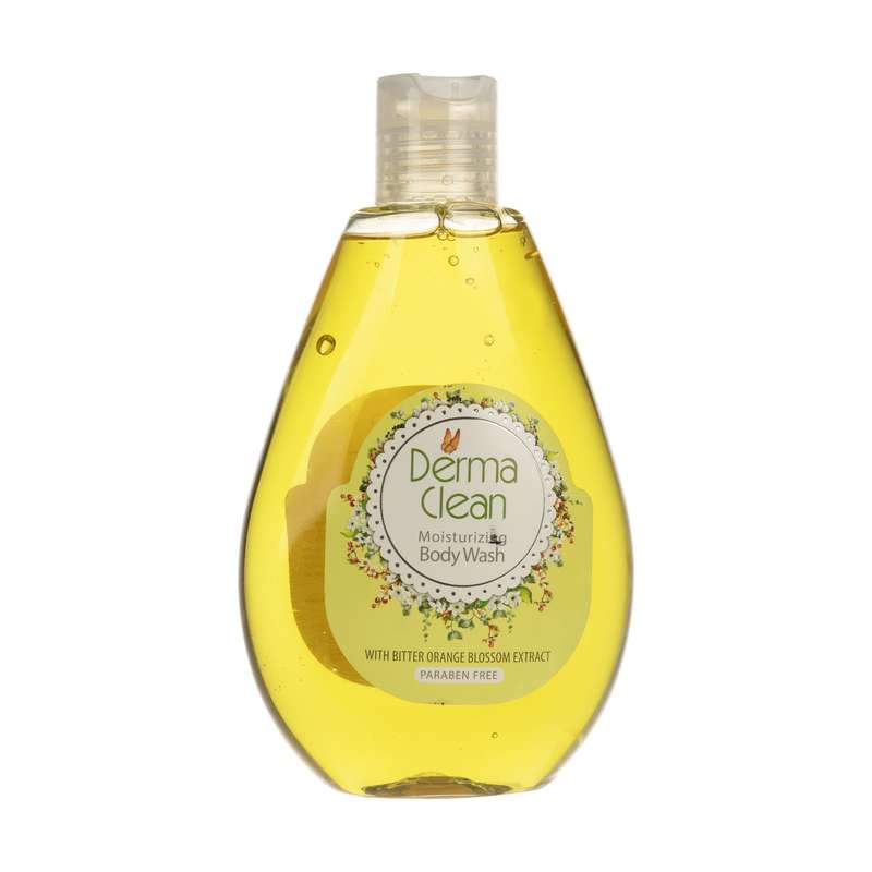 شامپو بدن نرم و مرطوب کننده درماکلین حاوی عصاره شکوفه بهار نارنج حجم 300 میلی لیتر