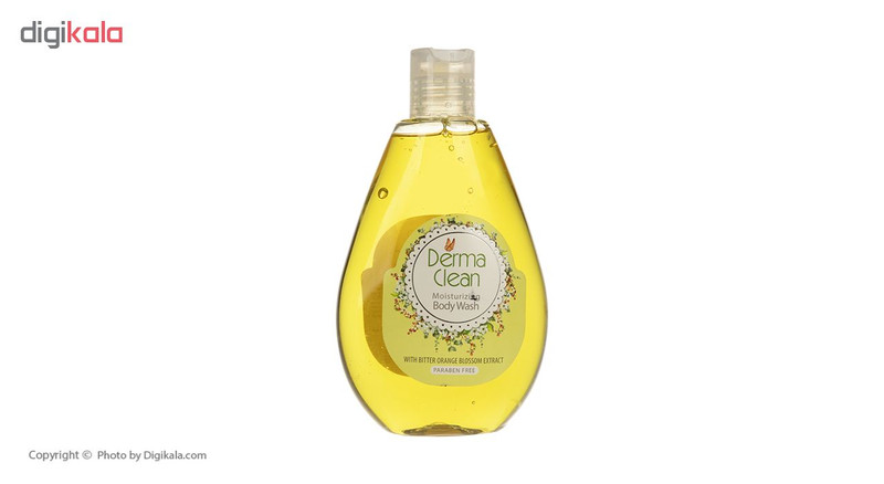 شامپو بدن نرم و مرطوب کننده درماکلین مدل عصاره شکوفه بهار نارنج حجم 300 میلی لیتر