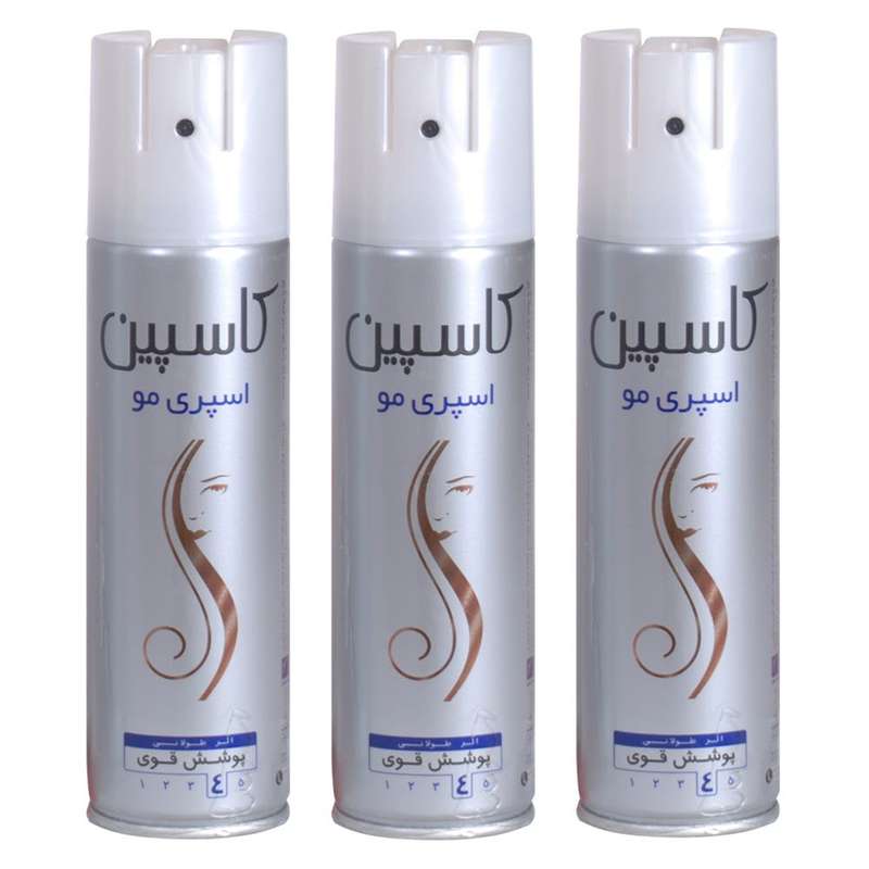 اسپری حالت دهنده مو کاسپین مدل Strong hold 4 حجم 150 میلی لیتر مجموعه ۳ عددی