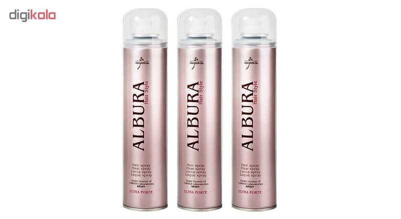 اسپری چسب مو آلبورا مدل Ultra Forte حجم 250 میلی لیتر مجموعه 3 عددی