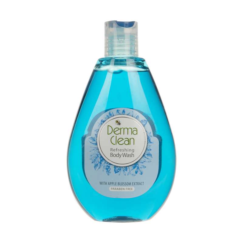 شامپو بدن خوشبو کننده درماکلین حاوی عصاره شکوفه سیب حجم 300 میلی لیتر