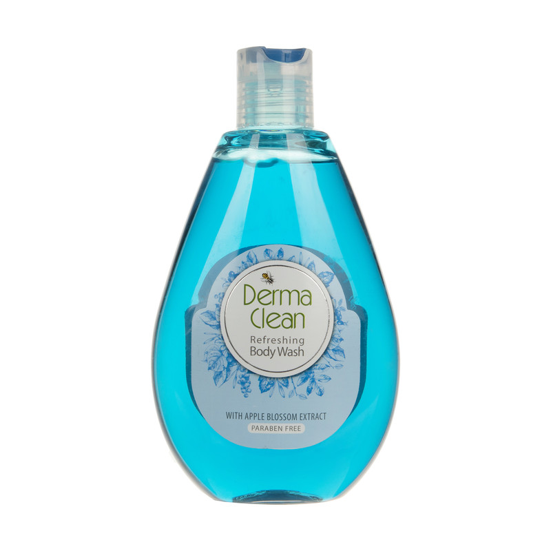 شامپو بدن خوشبو کننده درماکلین حاوی عصاره شکوفه سیب حجم 300 میلی لیتر